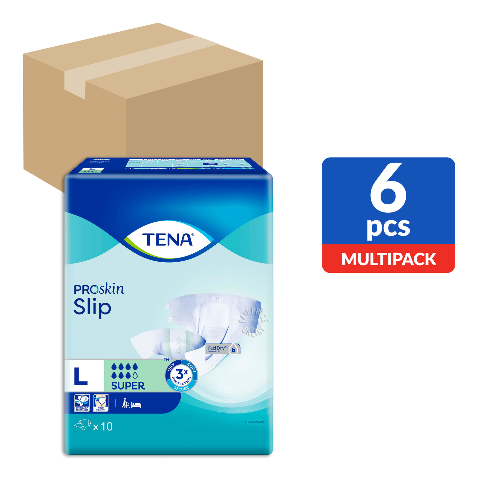 TENA PROskin Slip Plus M 72枚入り TENAスリッププラス テープタイプの失禁用パッド