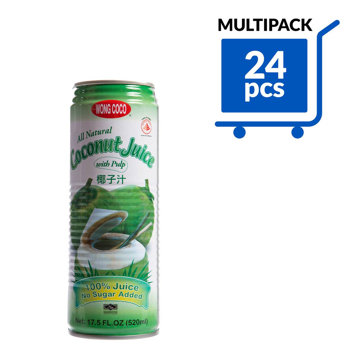 Wong Coco Coconut Juice With Pulp Can Drink NTUC FairPrice