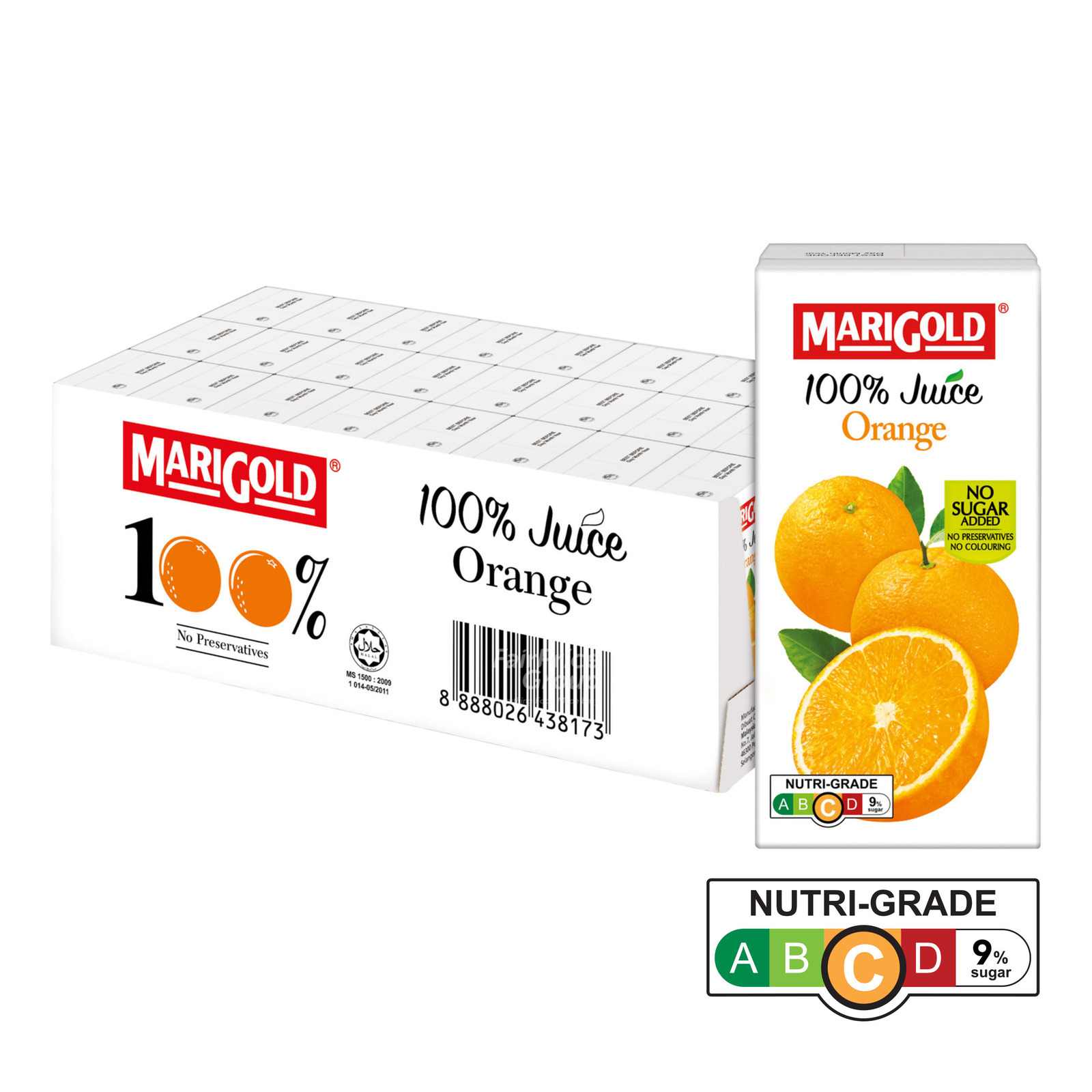 Marigold 100% Packet Juice - Orange