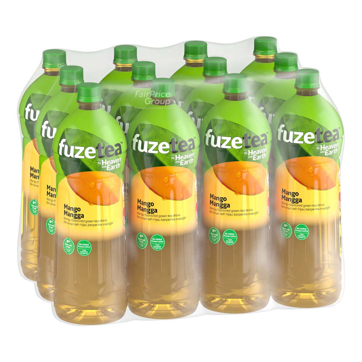 Fuze Tea Flavoured Green Tea Bottle Drink Mango NTUC FairPrice