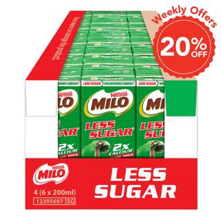 Milo Chocolate Malt Milk UHT Packet Drink -Less Sugar