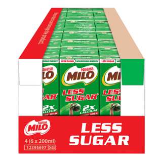 Milo Chocolate Malt Milk UHT Packet Drink -Less Sugar