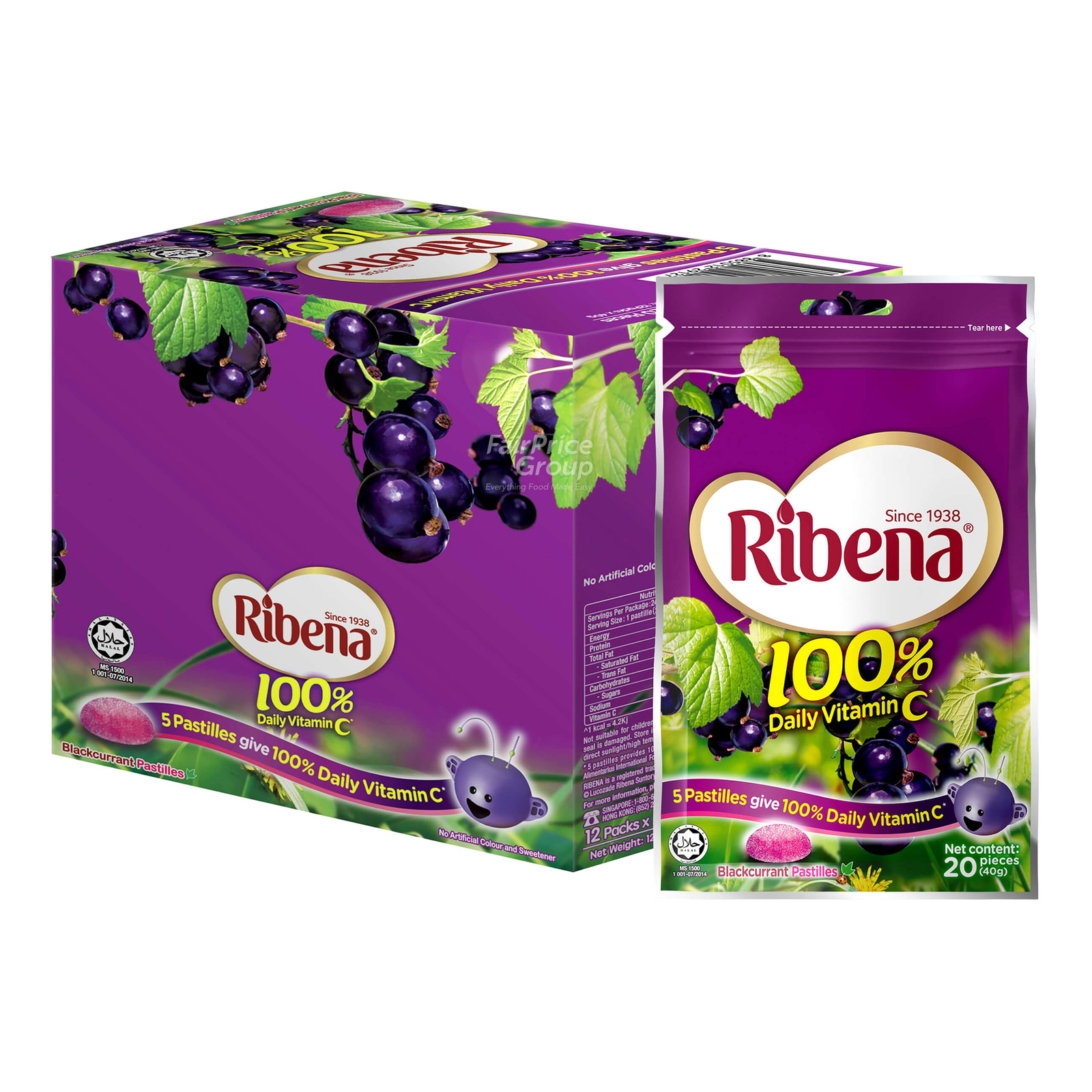 Ribena Blackcurrant Pastilles (Zipper Pack)