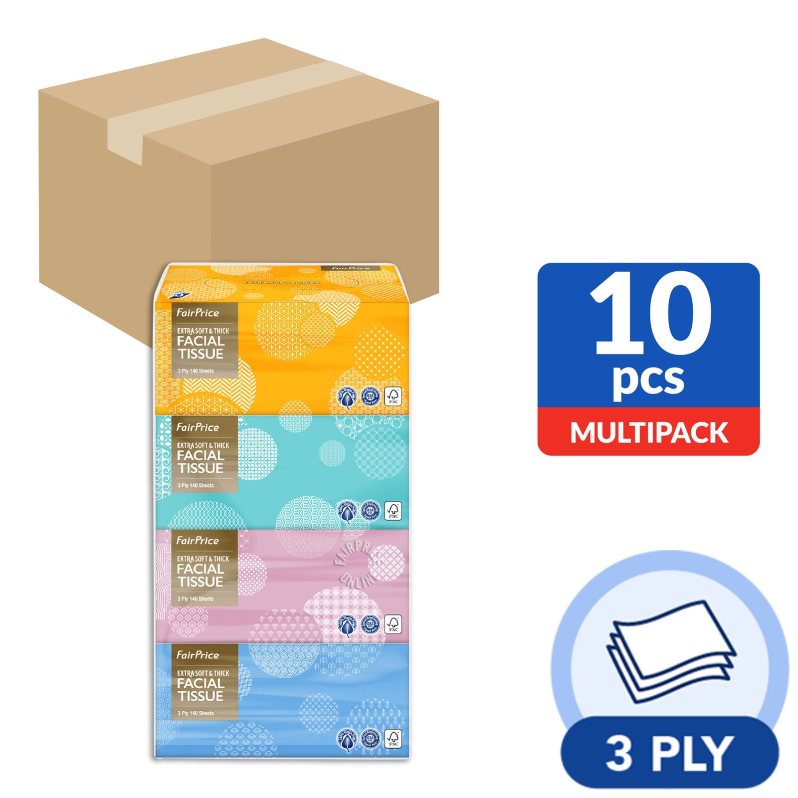 FairPrice Facial Tissue Box (3ply) NTUC FairPrice