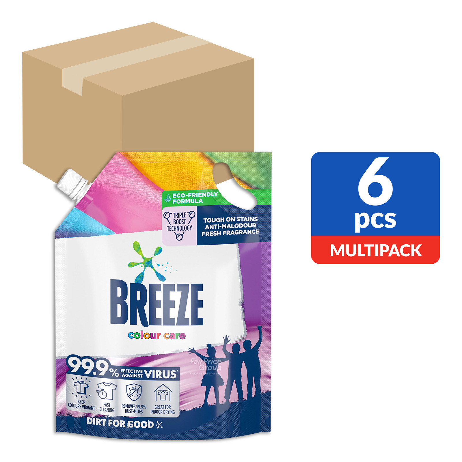 Breeze Liquid Detergent Refill Colour Care NTUC FairPrice