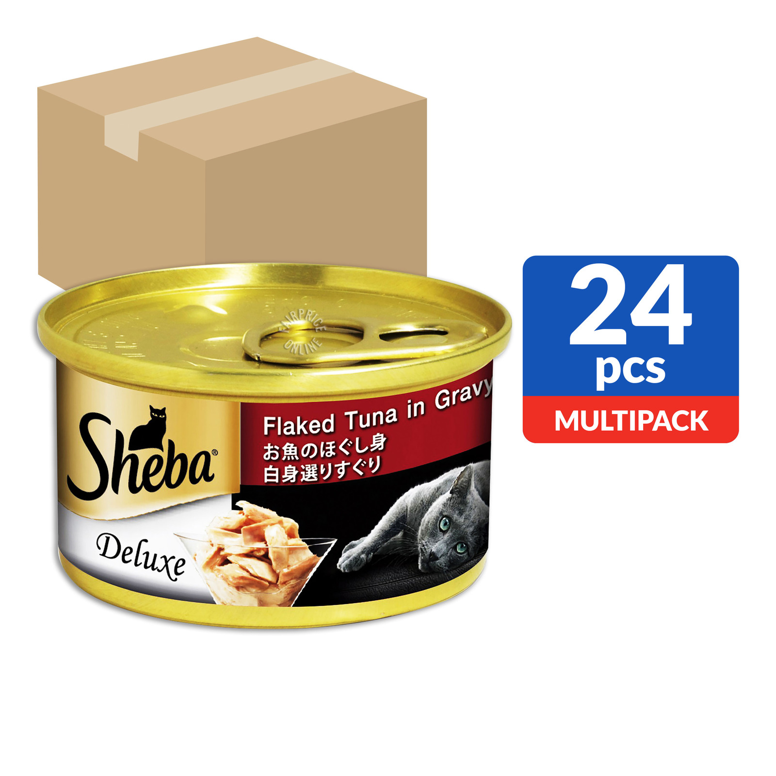 Sheba Cat Can Food Flaked Tuna in Gravy NTUC FairPrice