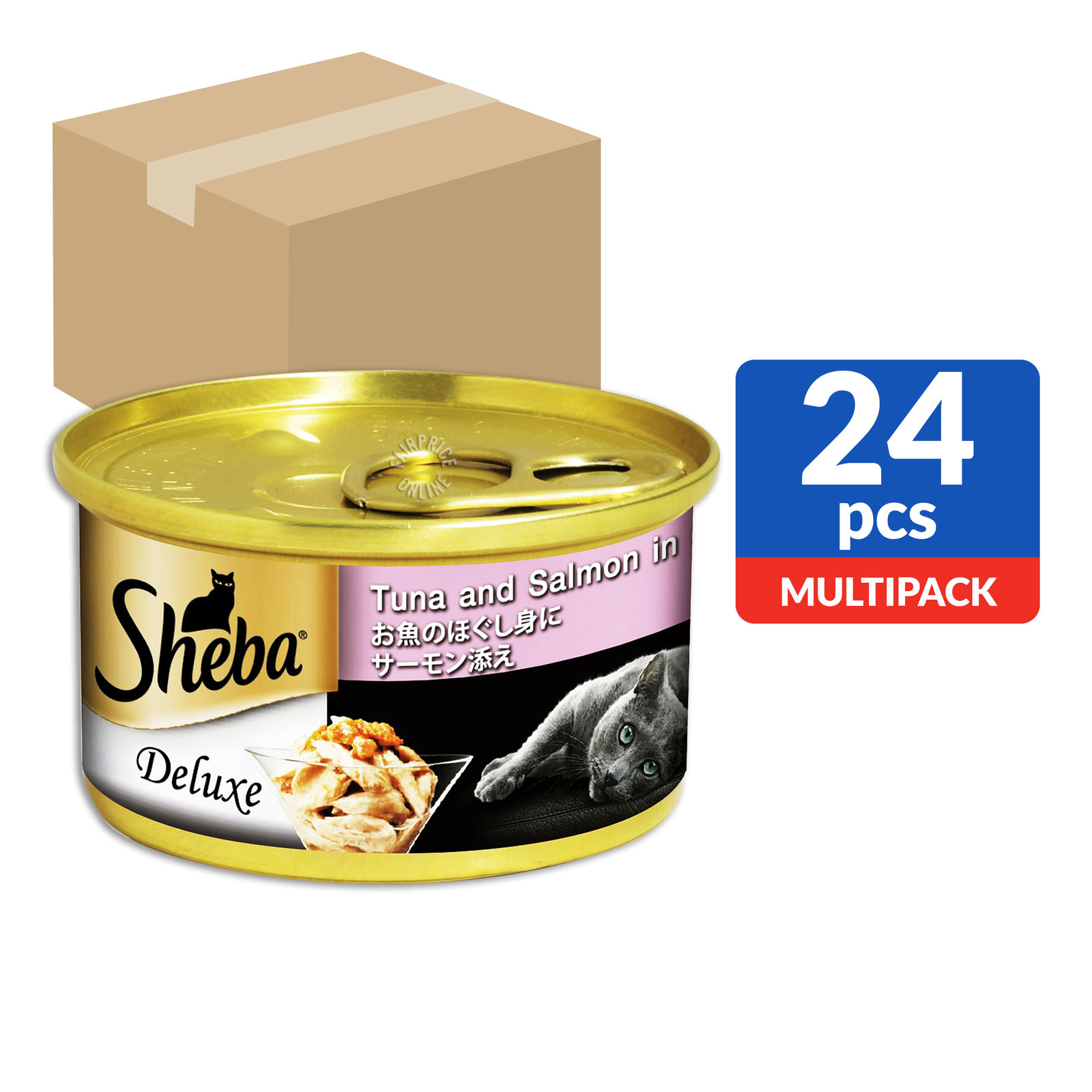 Sheba Cat Can Food Tuna and Salmon in Gravy NTUC FairPrice