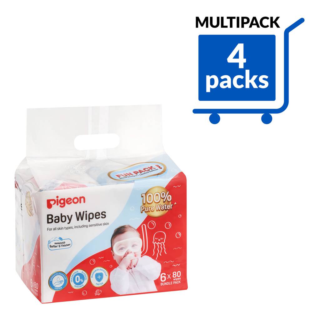 Pigeon Baby Wipes 100 Pure Water NTUC FairPrice
