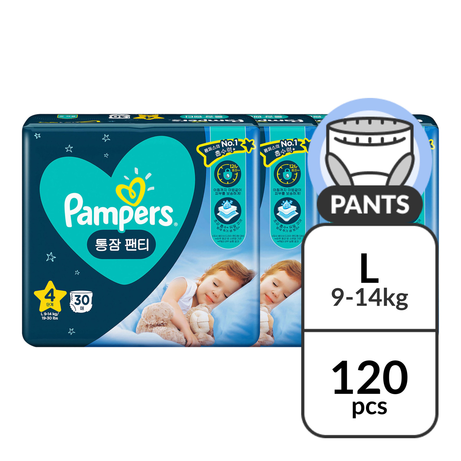 Pampers Overnight Pants L (9 14kg) NTUC FairPrice