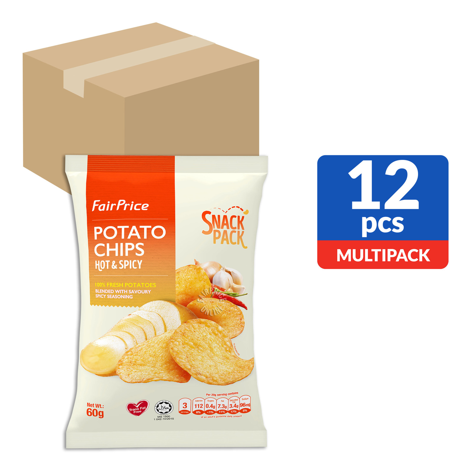 FairPrice Potato Chips Hot & Spicy NTUC FairPrice