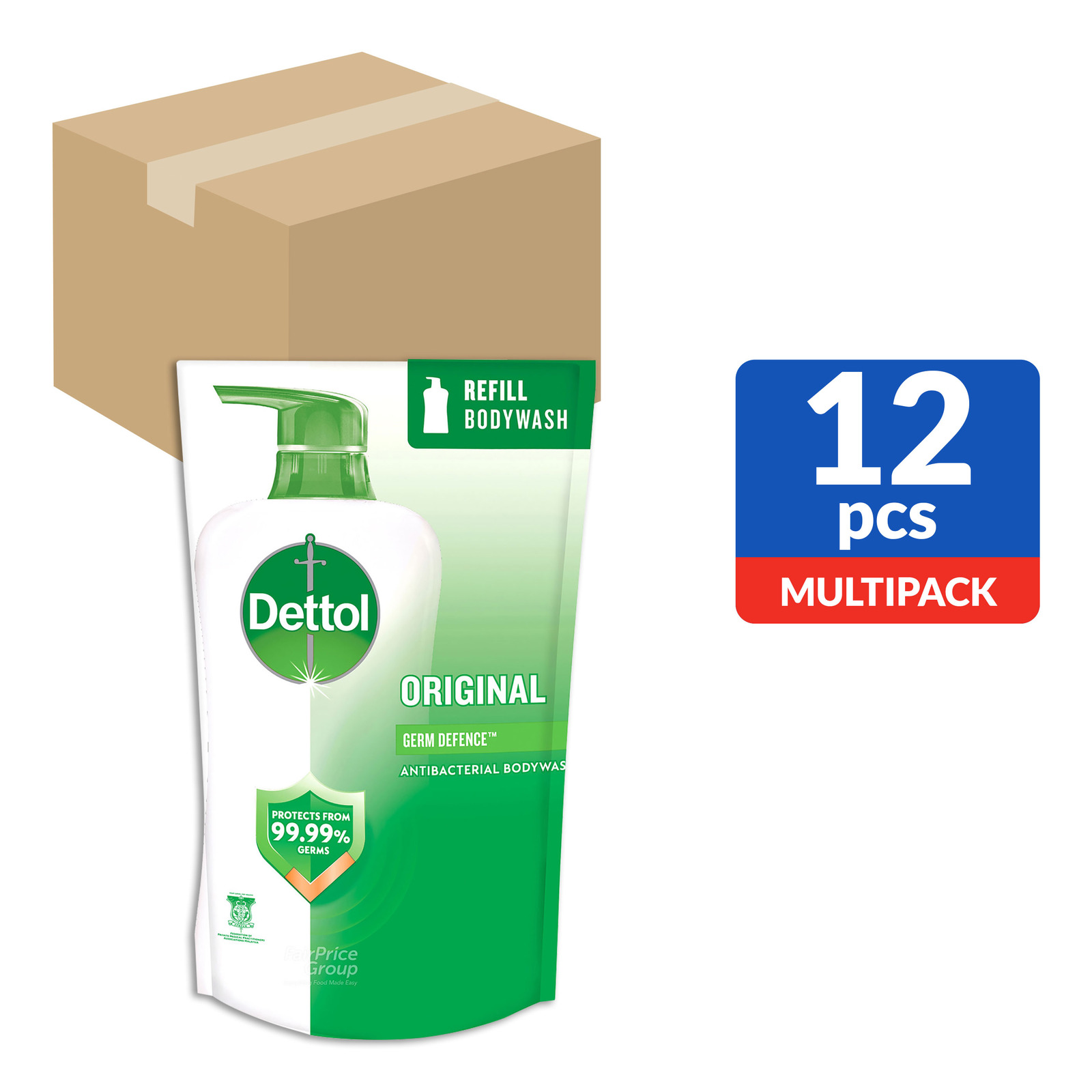 Dettol AntiBacterial pHBalanced Body Wash Refill Original NTUC