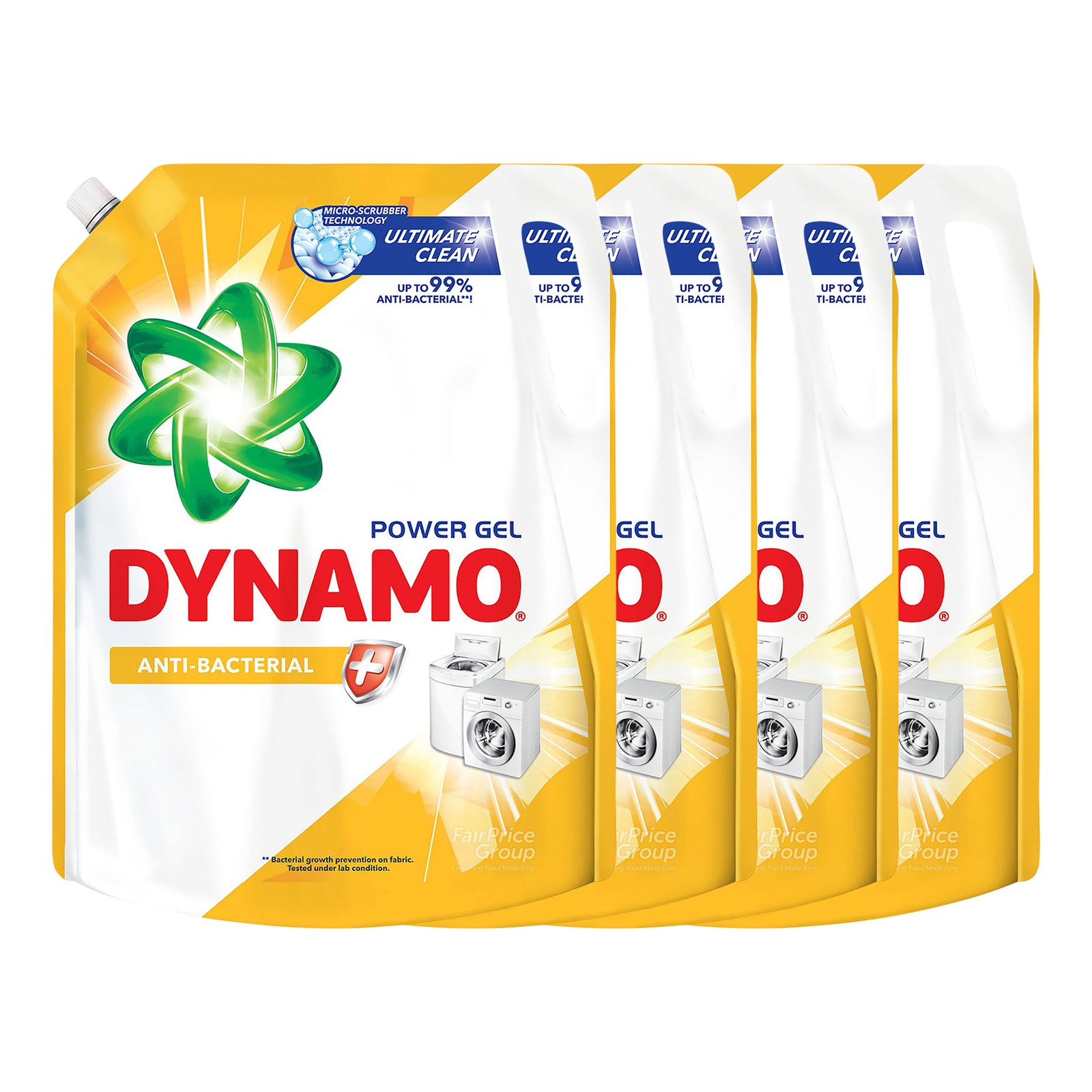 Dynamo Power Gel Laundry Detergent Refill AntiBacterial NTUC FairPrice