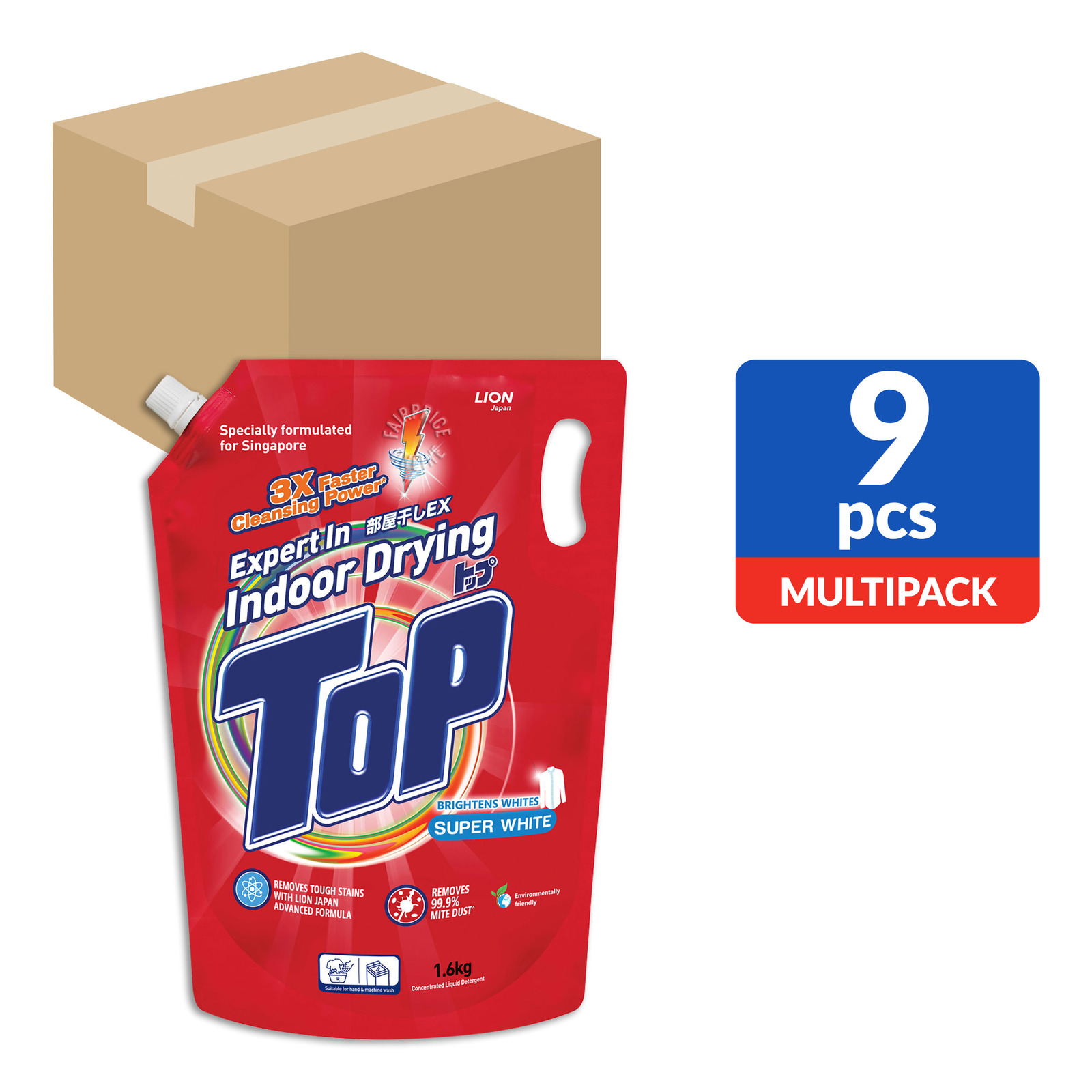 Top Concentrated Liquid Detergent Refill Super White NTUC FairPrice