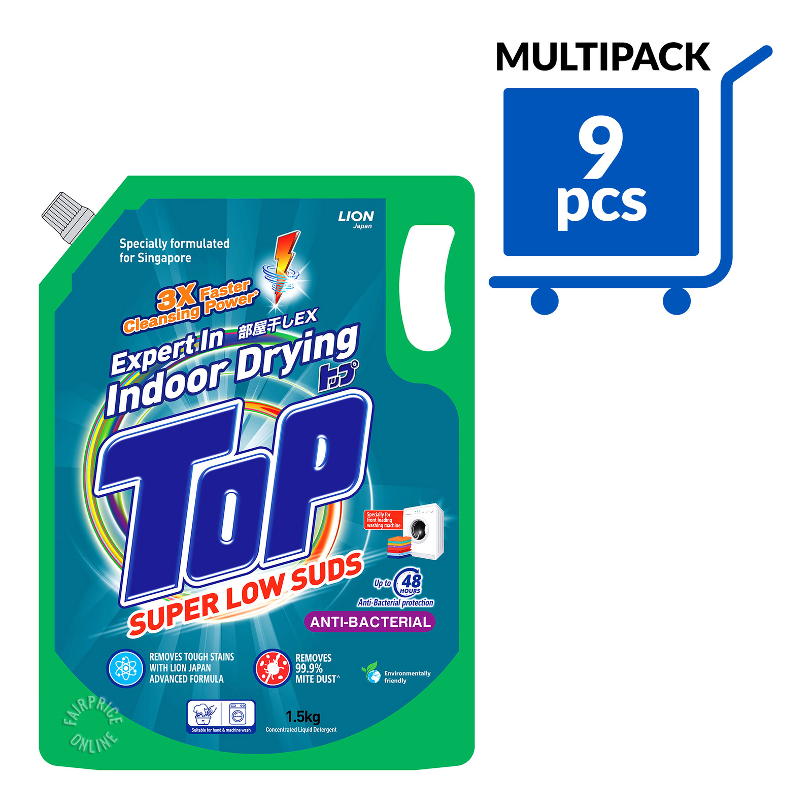 Top Concentrated Liquid Detergent Refill AntiBacterial NTUC FairPrice