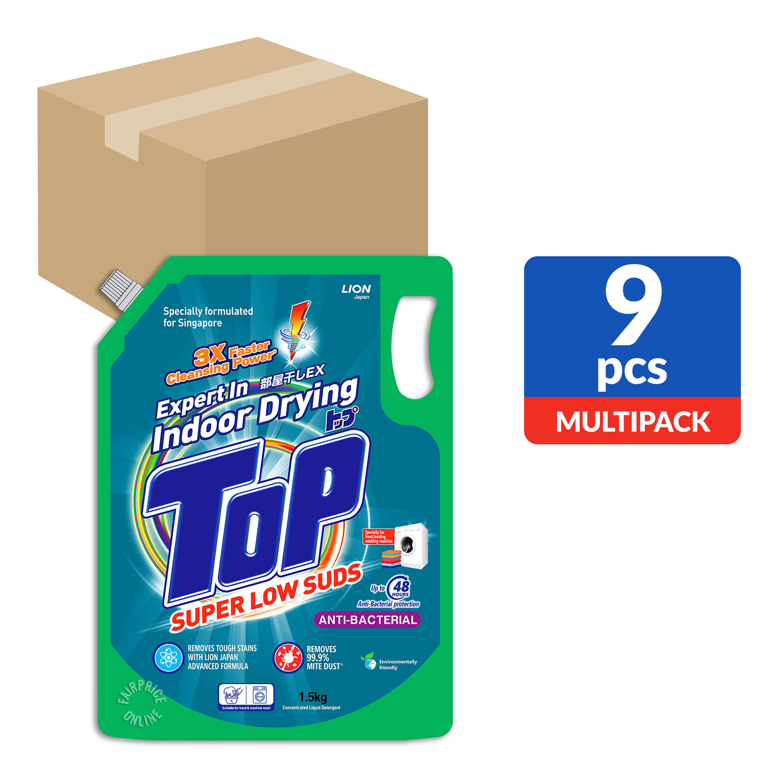 Top Concentrated Liquid Detergent Refill AntiBacterial NTUC FairPrice