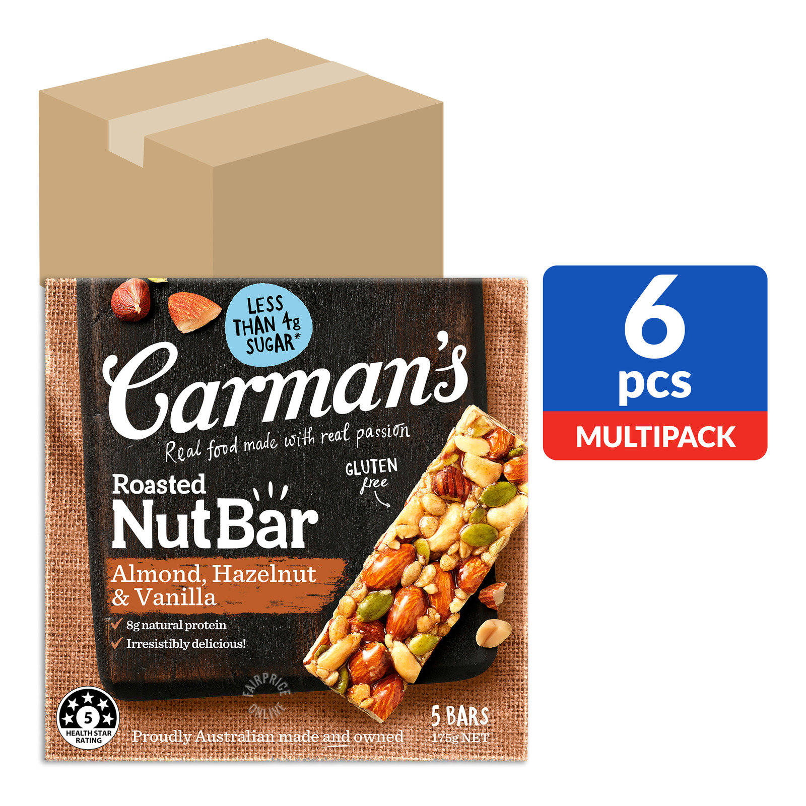 Carman's Nut Bars Almond with Hazelnut & Vanilla NTUC FairPrice
