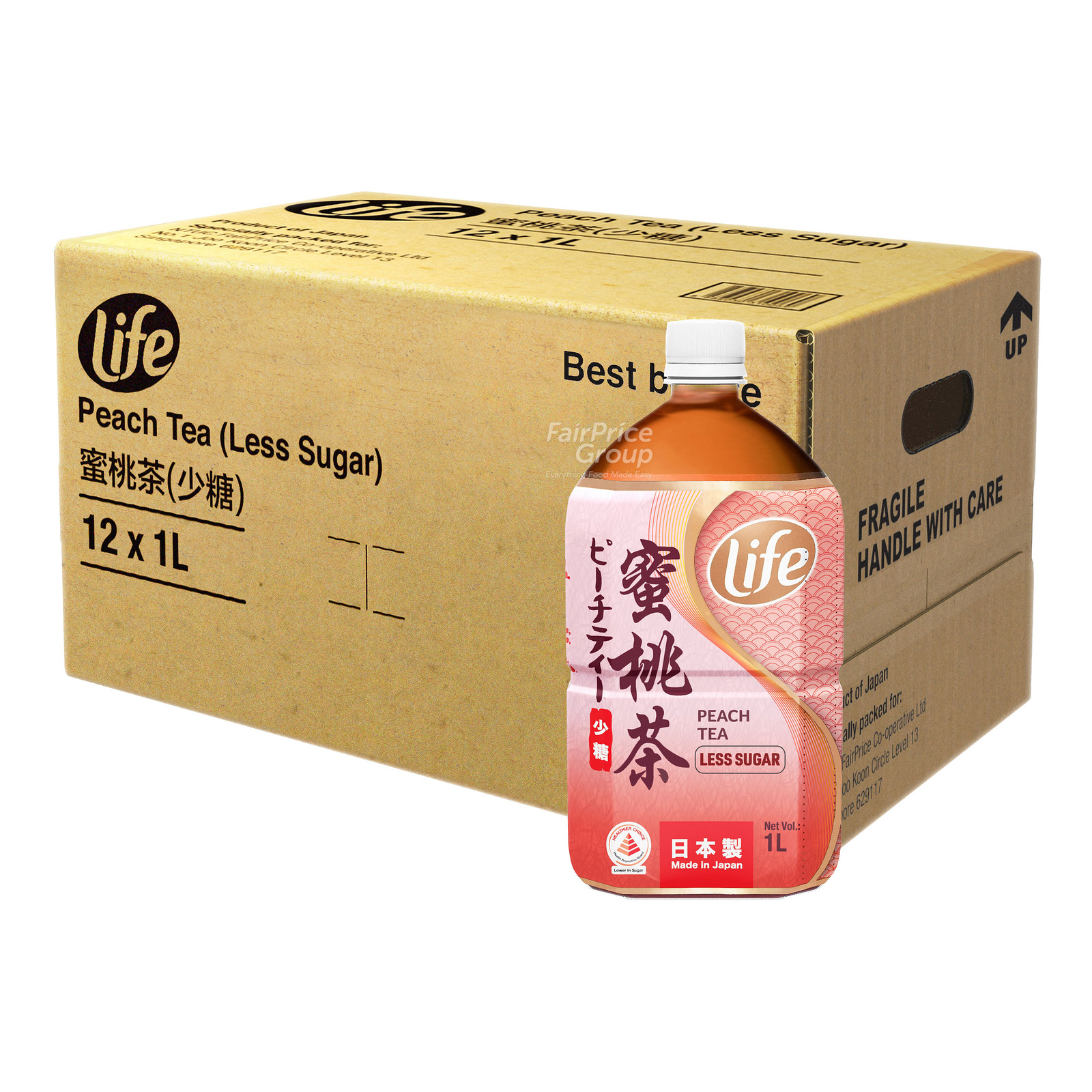 Life Peach Tea Bottle Drink - Less Sugar | NTUC FairPrice