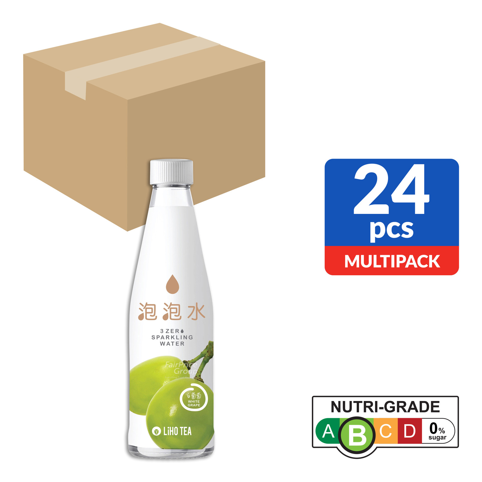 Liho Tea Sparkling Water White Grape NTUC FairPrice
