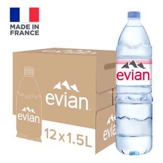 Evian Natural Mineral Bottle Water