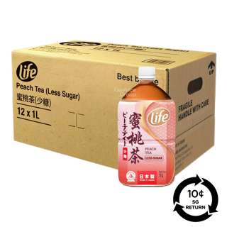 [BCRS] Life Peach Tea Bottle Drink - Less Sugar