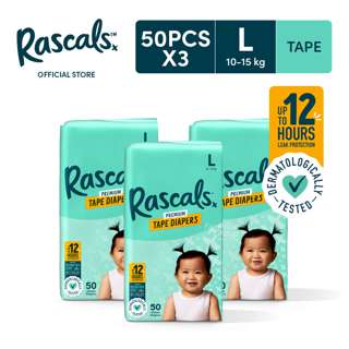 Rascals Premium Tape Diapers - L