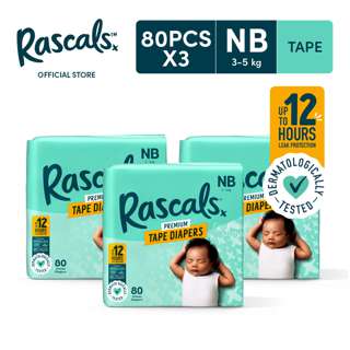 Rascals Premium Tape Diapers - NB