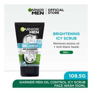 Garnier Men Turbo Light Cleanser Scrub - Oil Control (Icy) Garnier Men Turbo Light Cleanser Scrub - Oil Control (Icy)
