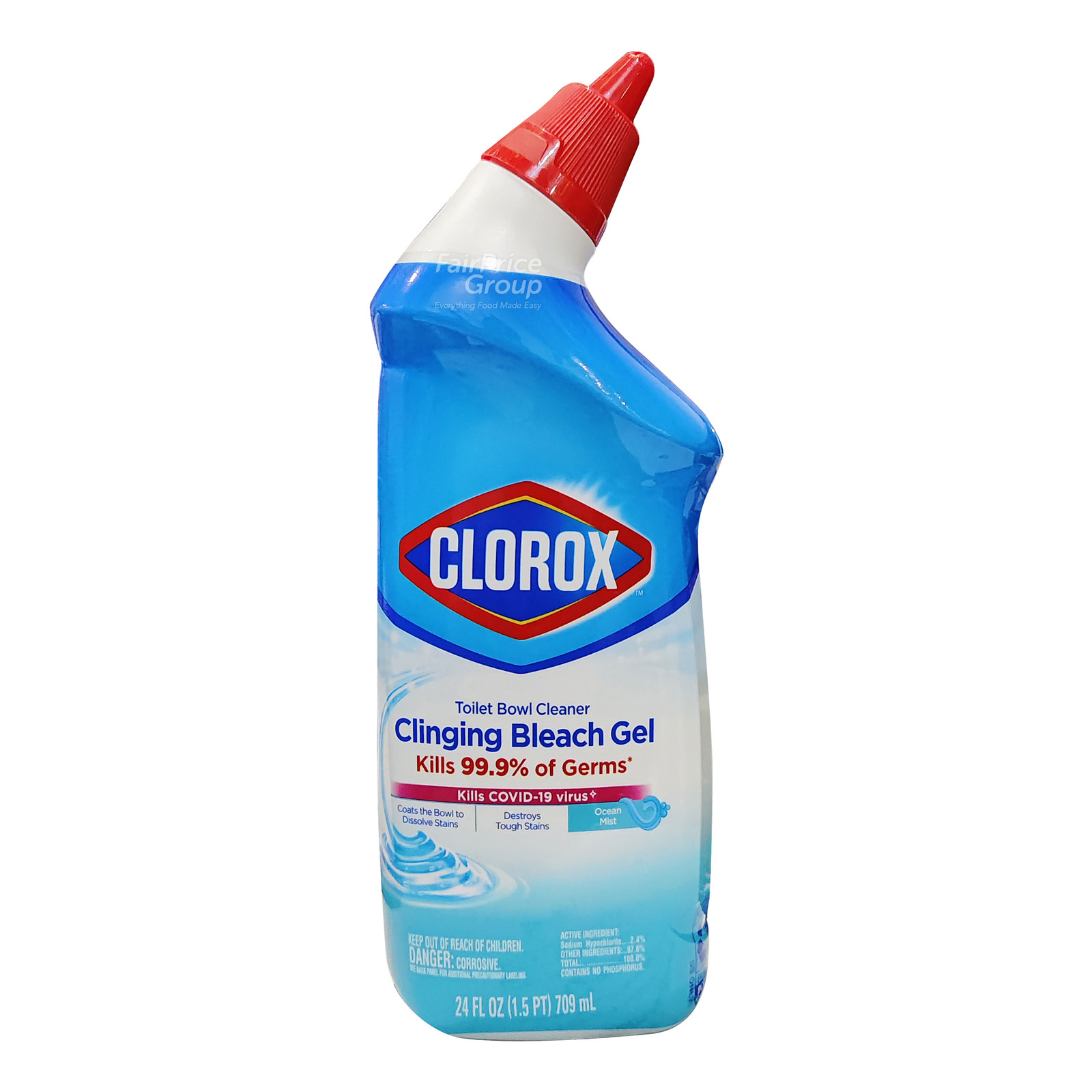 Clorox Toilet Bowl Cleaner Clinging Bleach Gel Cool Wave NTUC FairPrice