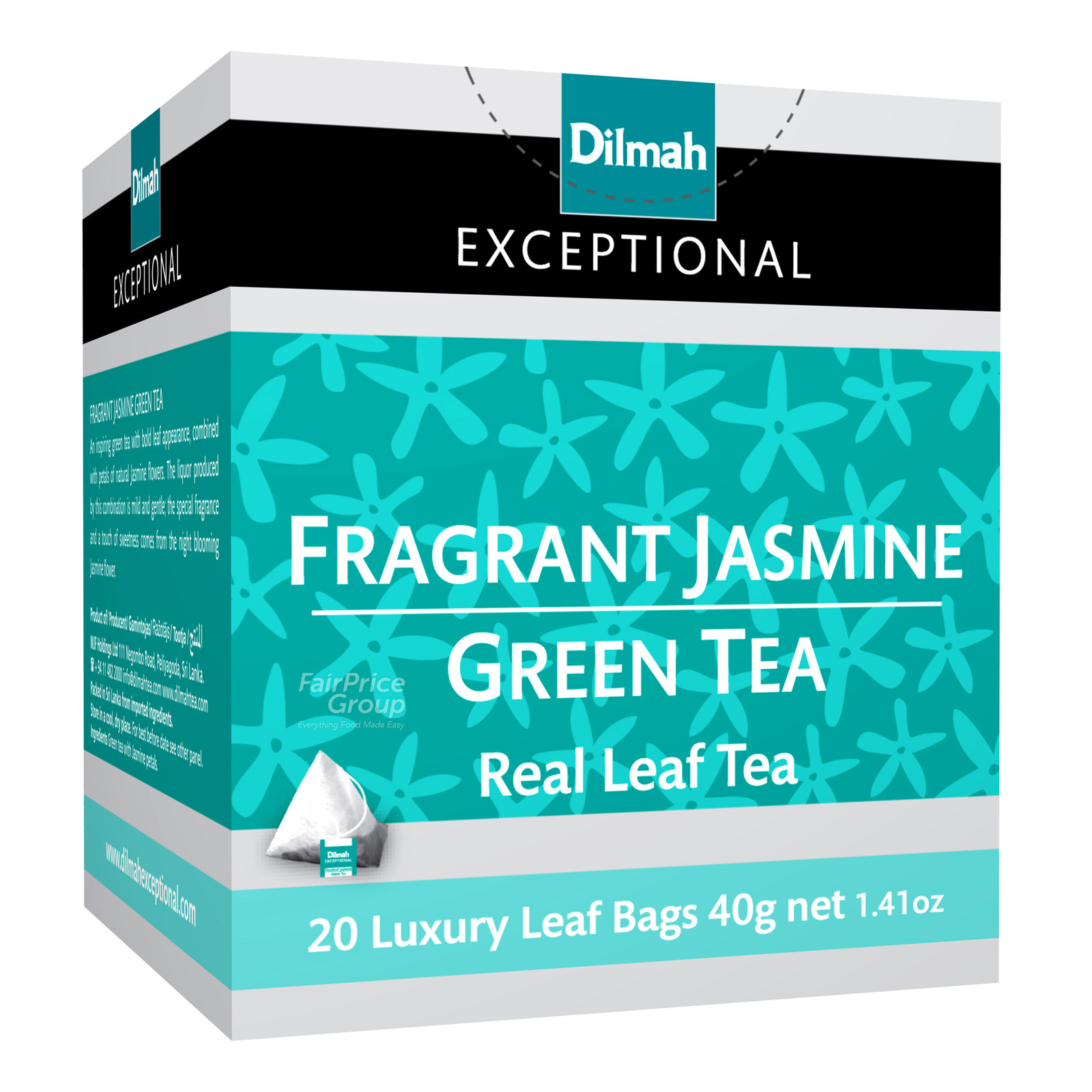 Dilmah Exceptional Tea Bags - Fragrant Jasmine Green Tea | NTUC