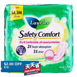 Laurier Safety Comfort Day Pads - Slim (22cm)
