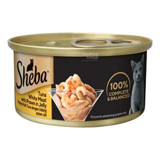 Sheba Cat Can Food -  Tuna White Meat with Prawn in Jelly