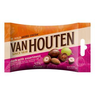 Van Houten Dark Milk Chocolate Pouch Bag - Assortment