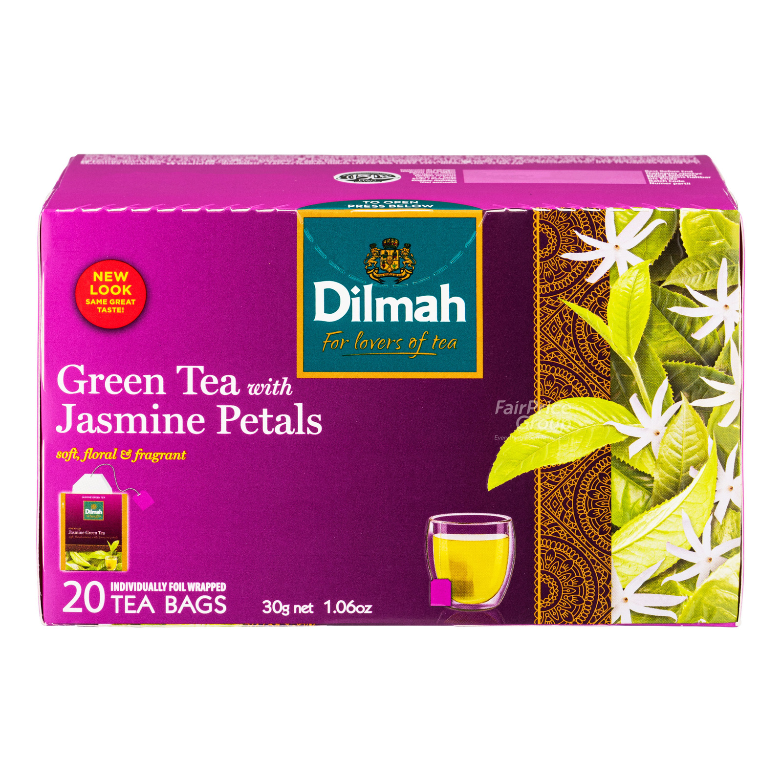 Dilmah Pure Ceylon Tea Bags Green Tea & Jasmine Petals NTUC FairPrice