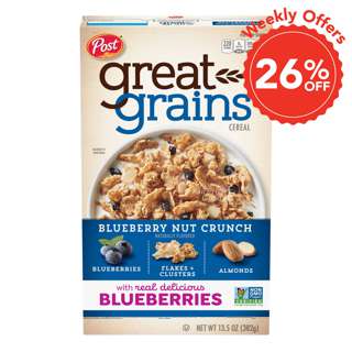 Post Great Grains Cereal - Blueberry Morning Post Great Grains Cereal - Blueberry Morning