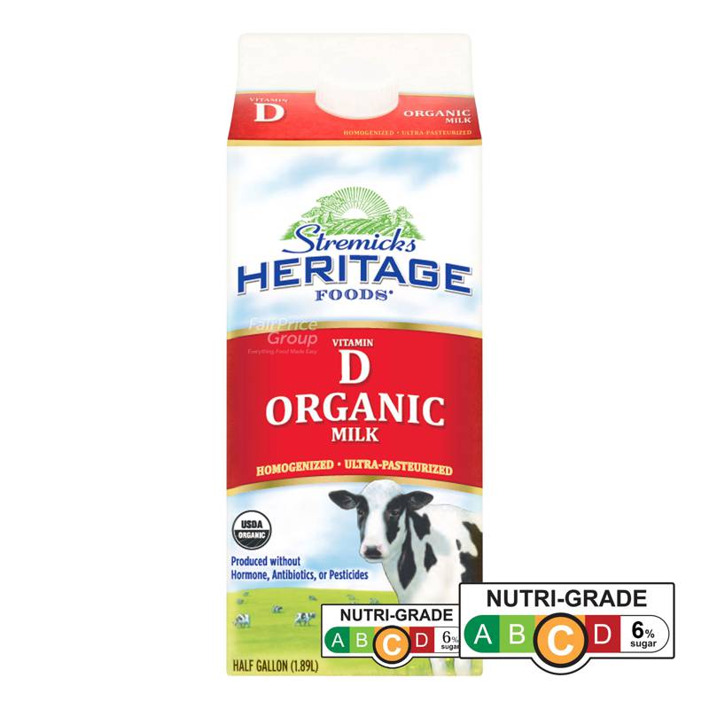 Stremicks Heritage Foods Vitamin D Organic Fresh Milk NTUC FairPrice