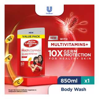 Lifebuoy Antibacterial Body Wash Refill - Total 10