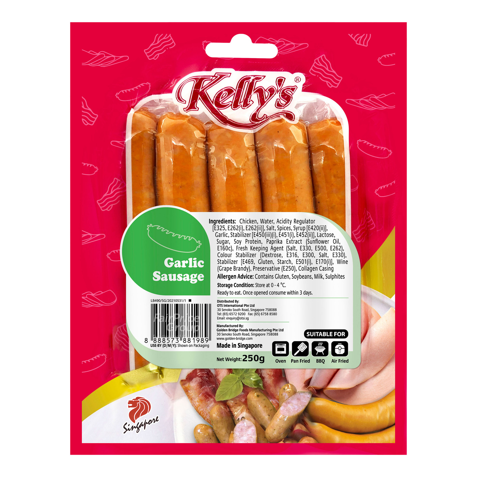 Kelly's Sausage Garlic NTUC FairPrice