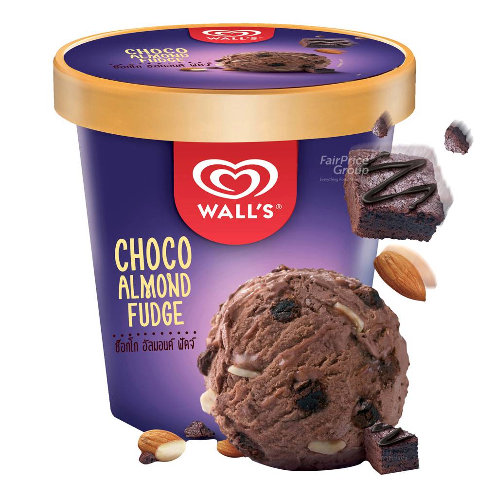 Wall's Selection Ice Cream Tub Choco Almond Fudge NTUC FairPrice