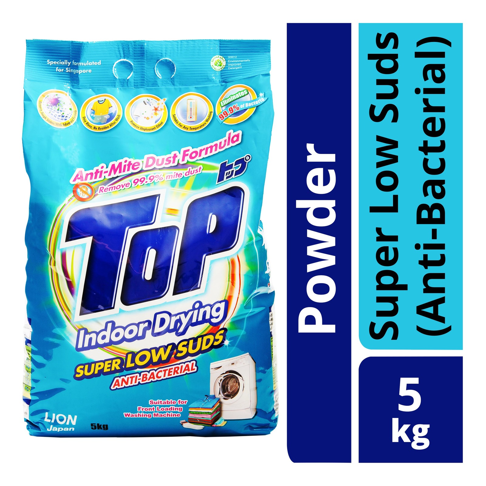 Top Detergent Powder Packet Super Low Suds - Anti-Bacterial