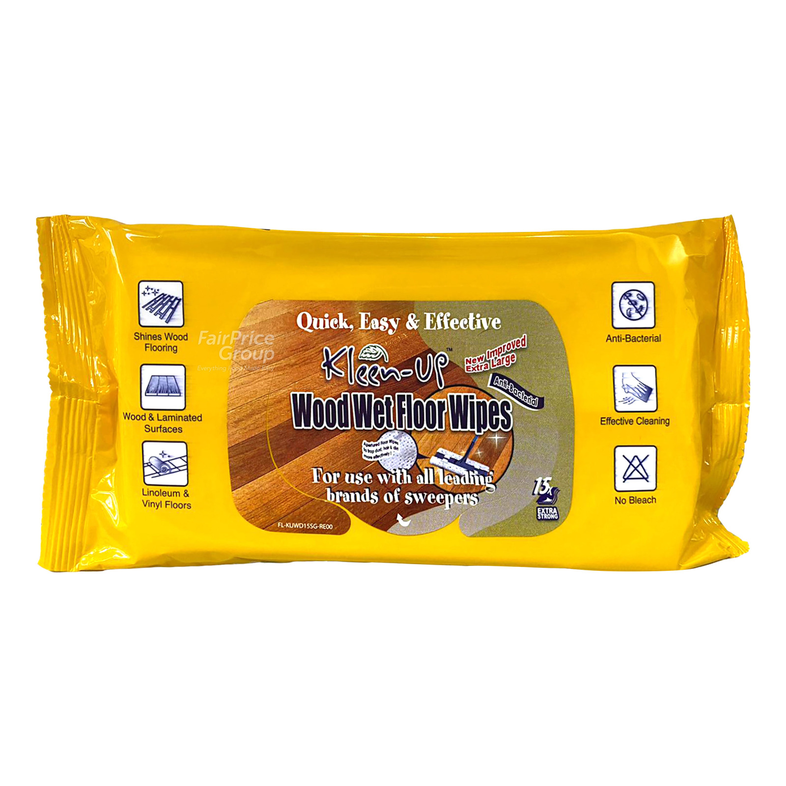 KleenUp Wipes Wet Floor (Wood) NTUC FairPrice