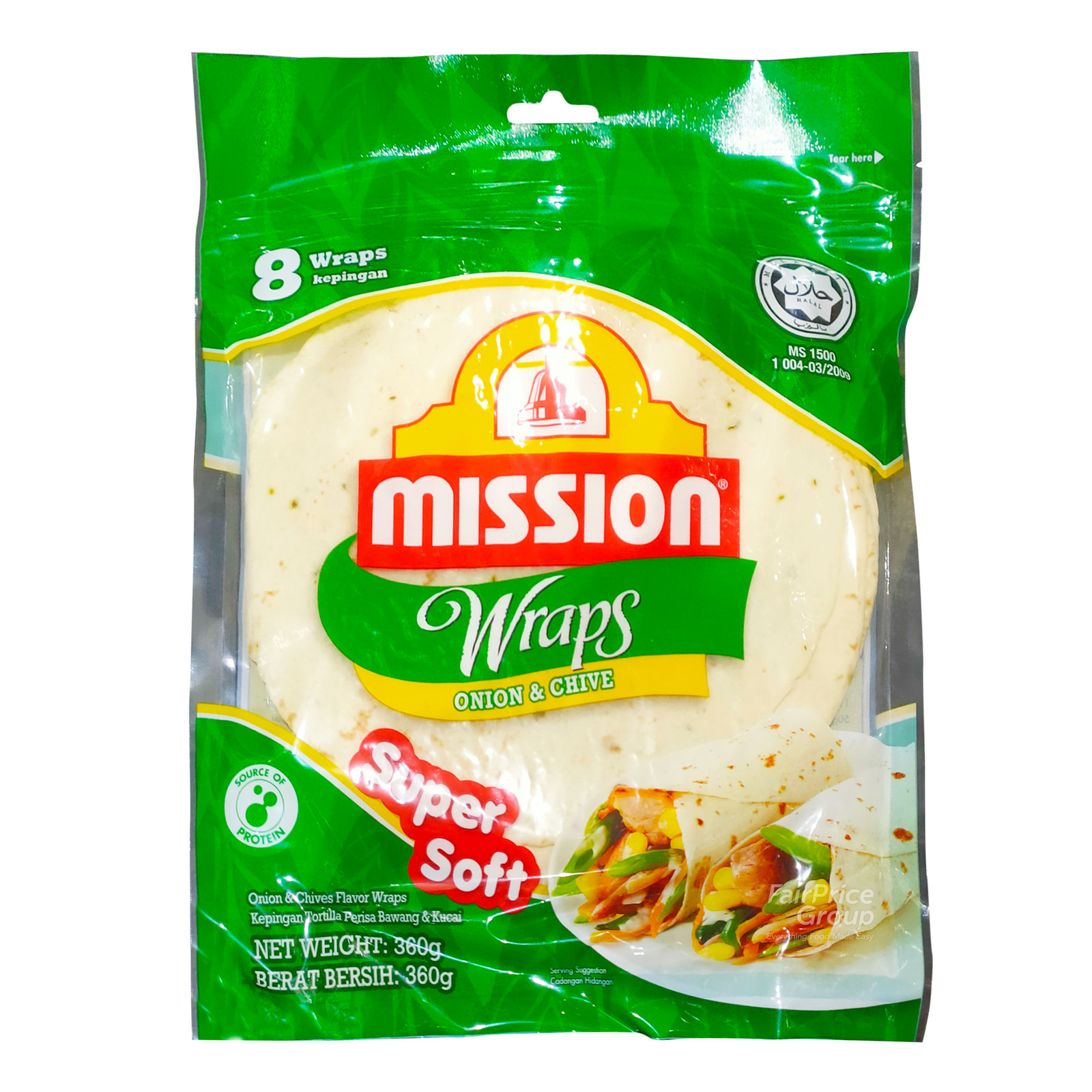 Mission Wraps Onion & Chive NTUC FairPrice
