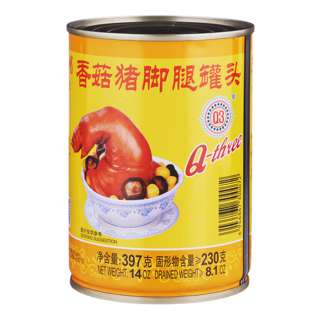 Q-three Can Food - Pork Leg with Mushrooms