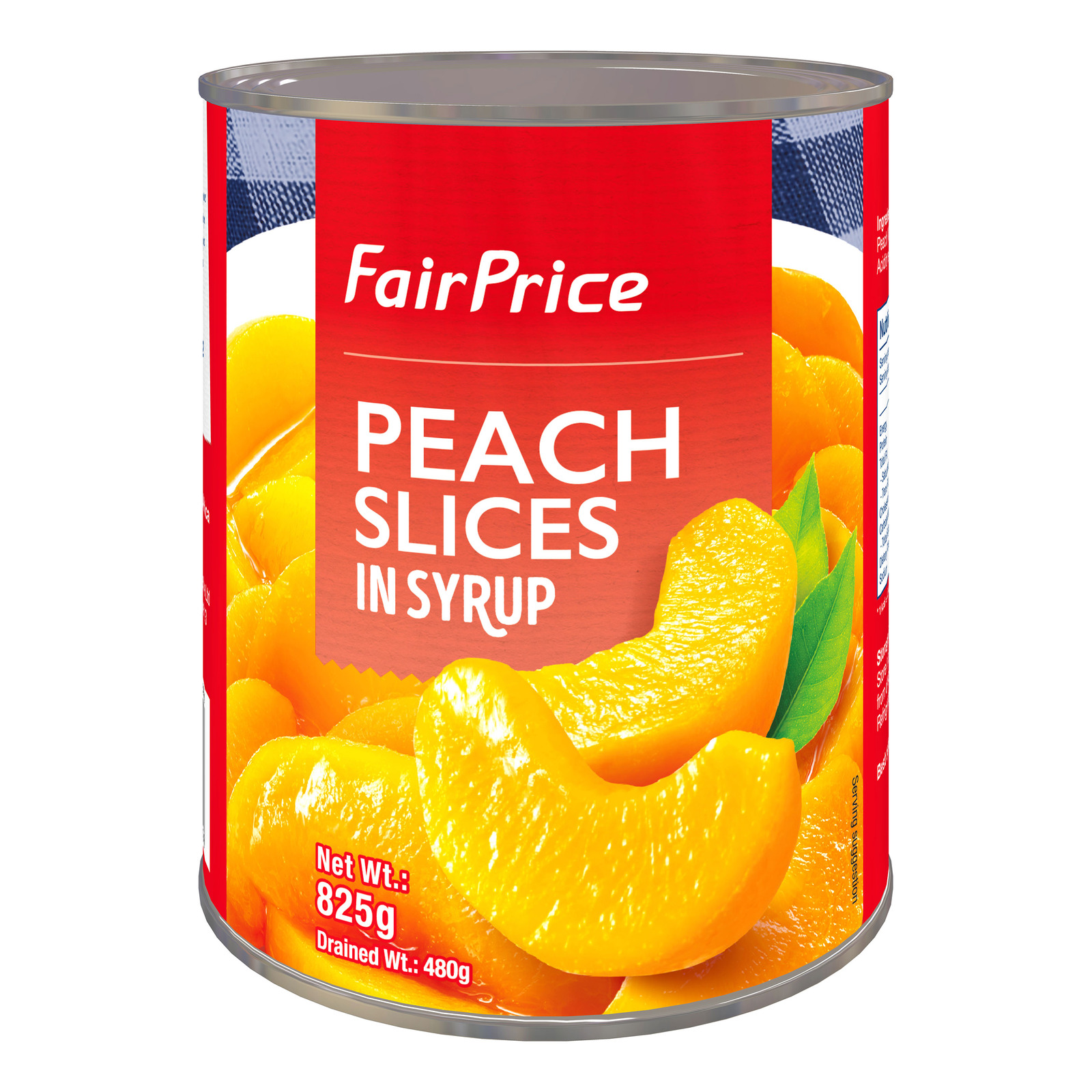 FairPrice Can Fruit in Syrup Peach Slices 825g NTUC FairPrice