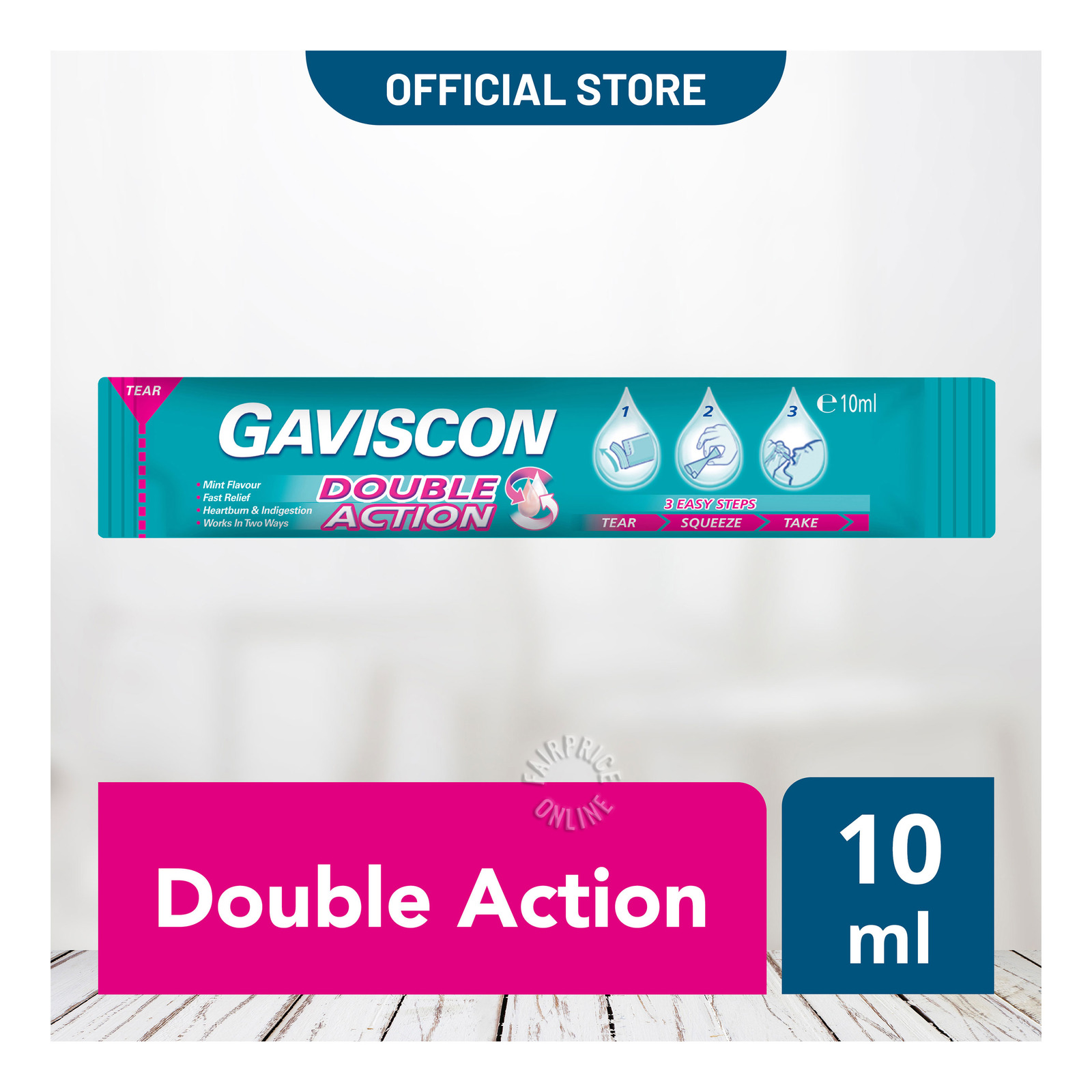 Gaviscon Double Action Liquid Sachets NTUC FairPrice