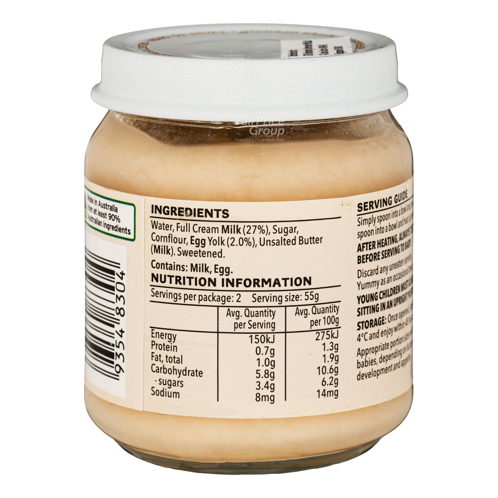 heinz egg custard baby food