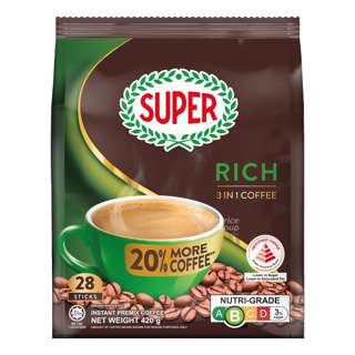 Super 3 in 1 Instant Coffee - Low Fat (Rich) Super 3 in 1 Instant Coffee - Low Fat (Rich)
