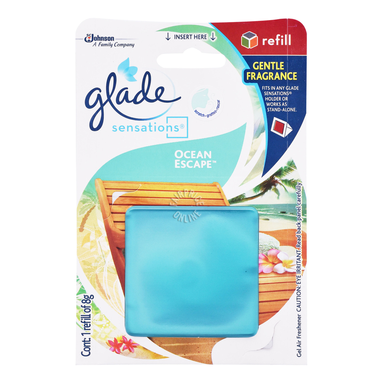Glade Sensations Gel Air Freshener Refill Ocean Escape NTUC FairPrice