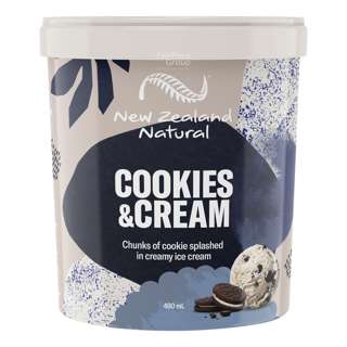 New Zealand Natural Premiun Ice Cream - Cookies & Cream