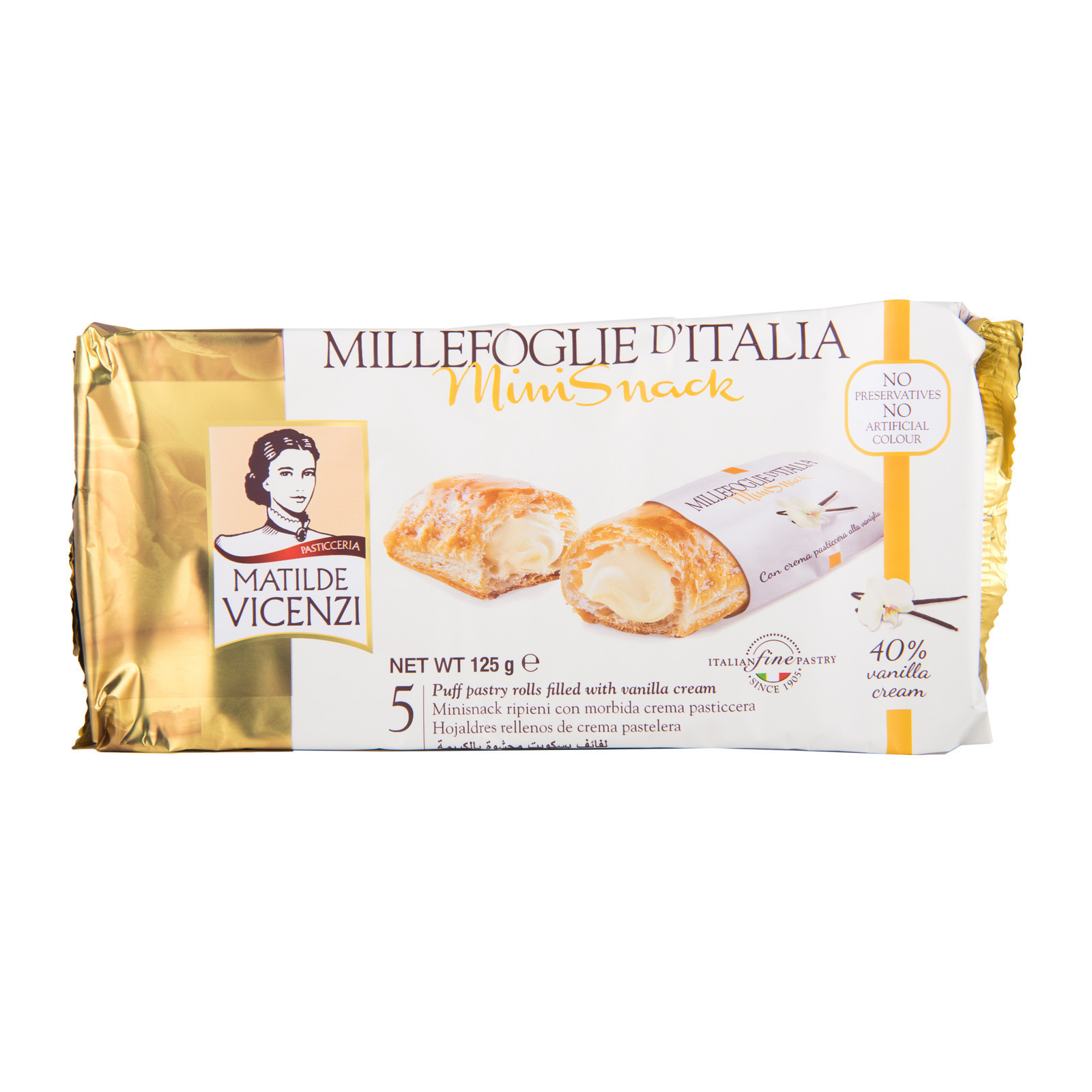 Vicenzi Millefoglie Puff Pastry Roll - Minisnack (Vanilla)
