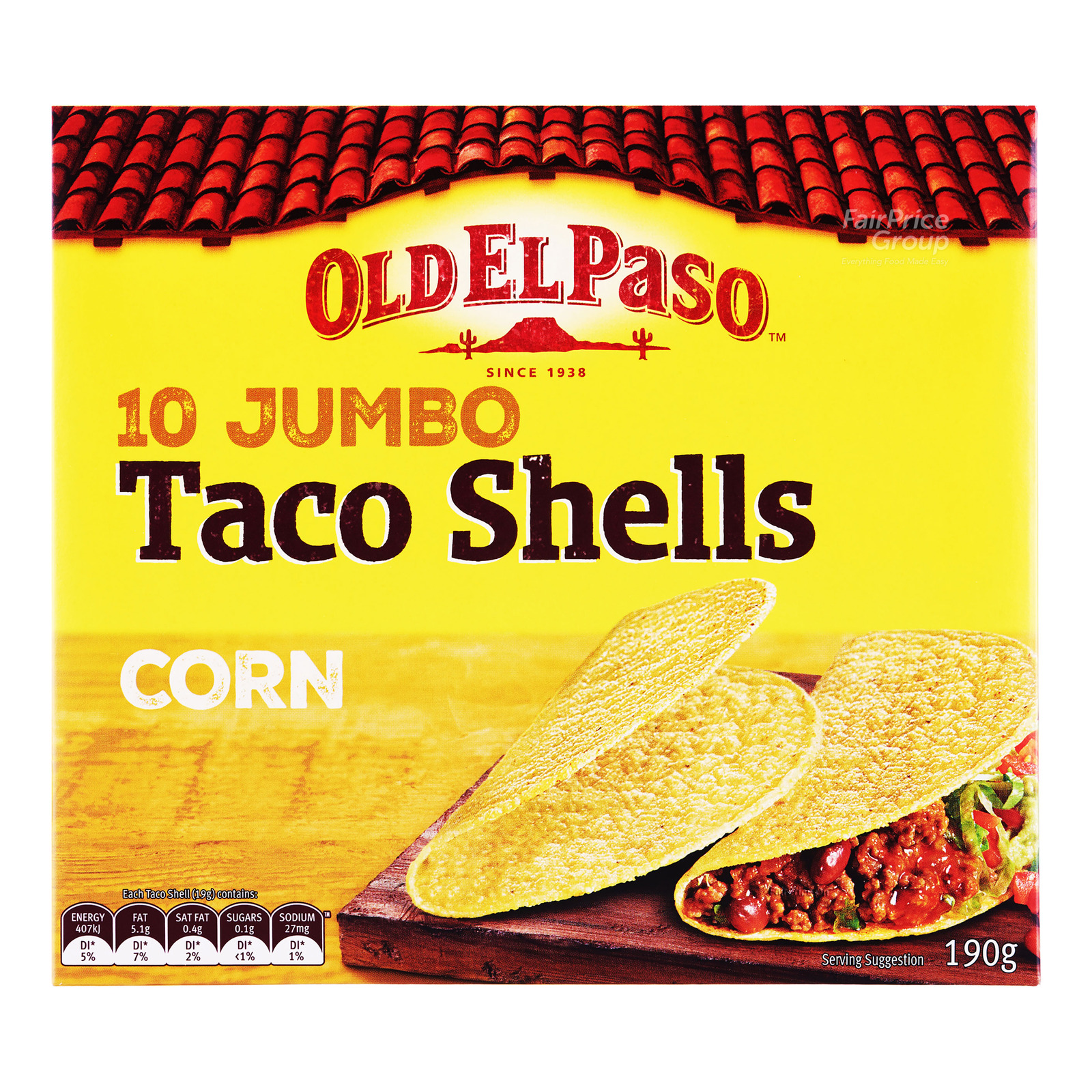 Old El Paso Taco Shells Jumbo NTUC FairPrice